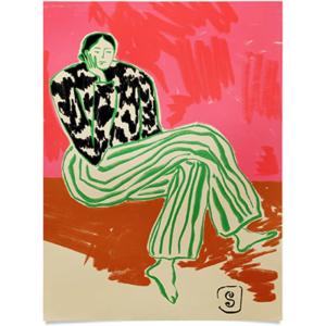 Society6 Calm Woman Poster Wall Art – Wall Decor by Sandra Poliakov – Smooth Gloss Paper, 18″ x 24″(Calm Woman Portrait)