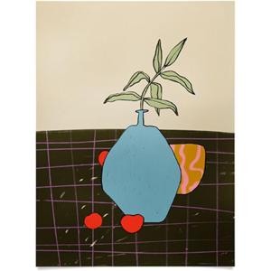 Society6 Calm Woman Poster Wall Art – Wall Decor by Sandra Poliakov – Smooth Gloss Paper, 18″ x 24″(Fall Still Life)