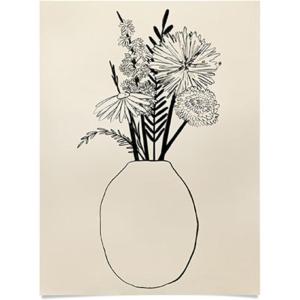 Society6 Calm Woman Poster Wall Art – Wall Decor by Sandra Poliakov – Smooth Gloss Paper, 18″ x 24″(Spring Home)