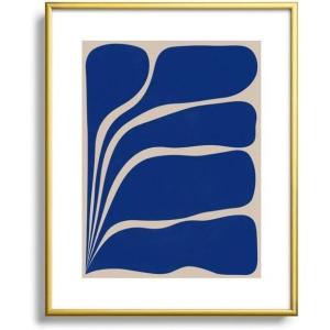 Society6 Five Leaf Plant – 1/3 Framed Art Print – Modern Wall Decor by Alisa Galitsyna – Framed Canvas, Work of Art with Gallery-Qualtity Ink, 8 X 10, Modern Maple(Gold Metal)