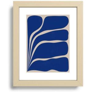 Society6 Five Leaf Plant – 1/3 Framed Art Print – Modern Wall Decor by Alisa Galitsyna – Framed Canvas, Work of Art with Gallery-Qualtity Ink, 8 X 10, Modern Maple(Modern Maple)