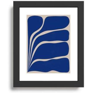 Society6 Five Leaf Plant – 1/3 Framed Art Print – Modern Wall Decor by Alisa Galitsyna – Framed Canvas, Work of Art with Gallery-Qualtity Ink, 8 X 10, Modern Maple(Modern Black)