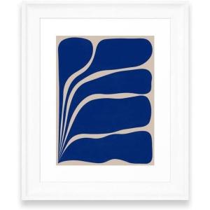 Society6 Five Leaf Plant – 1/3 Framed Art Print – Modern Wall Decor by Alisa Galitsyna – Framed Canvas, Work of Art with Gallery-Qualtity Ink, 8 X 10, Modern Maple(Scoop White)