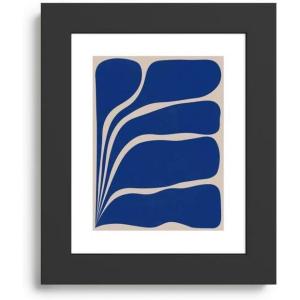 Society6 Five Leaf Plant – 1/3 Framed Art Print – Modern Wall Decor by Alisa Galitsyna – Framed Canvas, Work of Art with Gallery-Qualtity Ink, 8 X 10, Modern Maple(Classic Black)