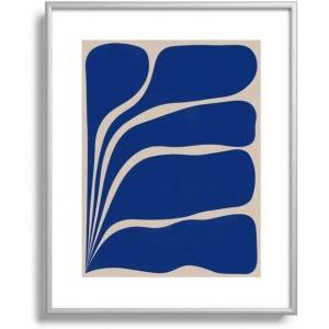 Society6 Five Leaf Plant – 1/3 Framed Art Print – Modern Wall Decor by Alisa Galitsyna – Framed Canvas, Work of Art with Gallery-Qualtity Ink, 8 X 10, Modern Maple(Silver Metal)