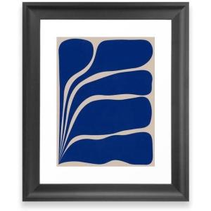 Society6 Five Leaf Plant – 1/3 Framed Art Print – Modern Wall Decor by Alisa Galitsyna – Framed Canvas, Work of Art with Gallery-Qualtity Ink, 8 X 10, Modern Maple(Scoop Black)