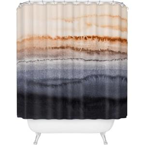 Society6 Shower Curtain – Bathroom Decor by Monika Strigel – Extra Long Fabric Shower Curtains for Bathroom, 71″ x 74″, Within The Tides – Crashing Waves Teal(Within the Tides Nordic Sun)