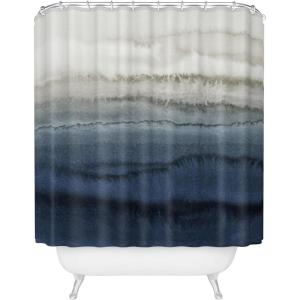 Society6 Shower Curtain – Bathroom Decor by Monika Strigel – Extra Long Fabric Shower Curtains for Bathroom, 71″ x 74″, Within The Tides – Crashing Waves Teal(Within the Tides Scandiblue)