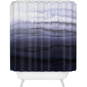 Society6 Shower Curtain – Bathroom Decor by Monika Strigel – Extra Long Fabric Shower Curtains for Bathroom, 71″ x 74″, Within The Tides – Crashing Waves Teal(Within the Tides)