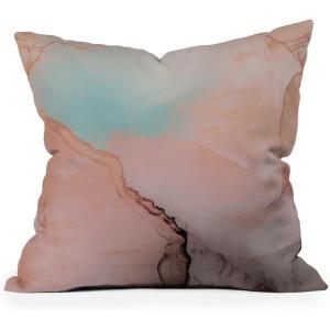 Society6 Throw Pillow with Insert – Home Decor by Monika Strigel – Decorative Accent Pillows for Couch or Bed, 20” x 20”, Dramaqueen – Indigo Marble(Better Together Earth)