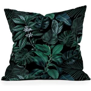 Society6 Throw Pillows with Pillow Insert – Home Decor by Burcu Korkmazyurek – Decorative Accent Pillows for Couch or Bed, 16” x 16”, Summer Botanical Garden VIII(Tropical Garden)
