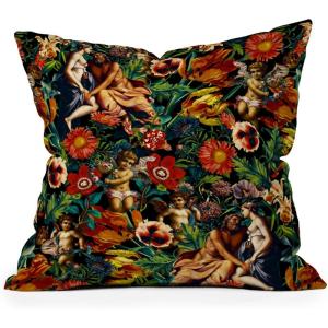 Society6 Throw Pillows with Pillow Insert – Home Decor by Burcu Korkmazyurek – Decorative Accent Pillows for Couch or Bed, 16” x 16”, Summer Botanical Garden VIII(Hera and Zeus Garden)