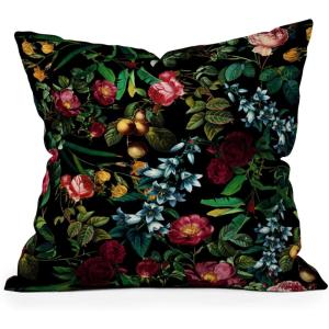 Society6 Throw Pillows with Pillow Insert – Home Decor by Burcu Korkmazyurek – Decorative Accent Pillows for Couch or Bed, 16” x 16”, Summer Botanical Garden VIII(Floral Jungle)