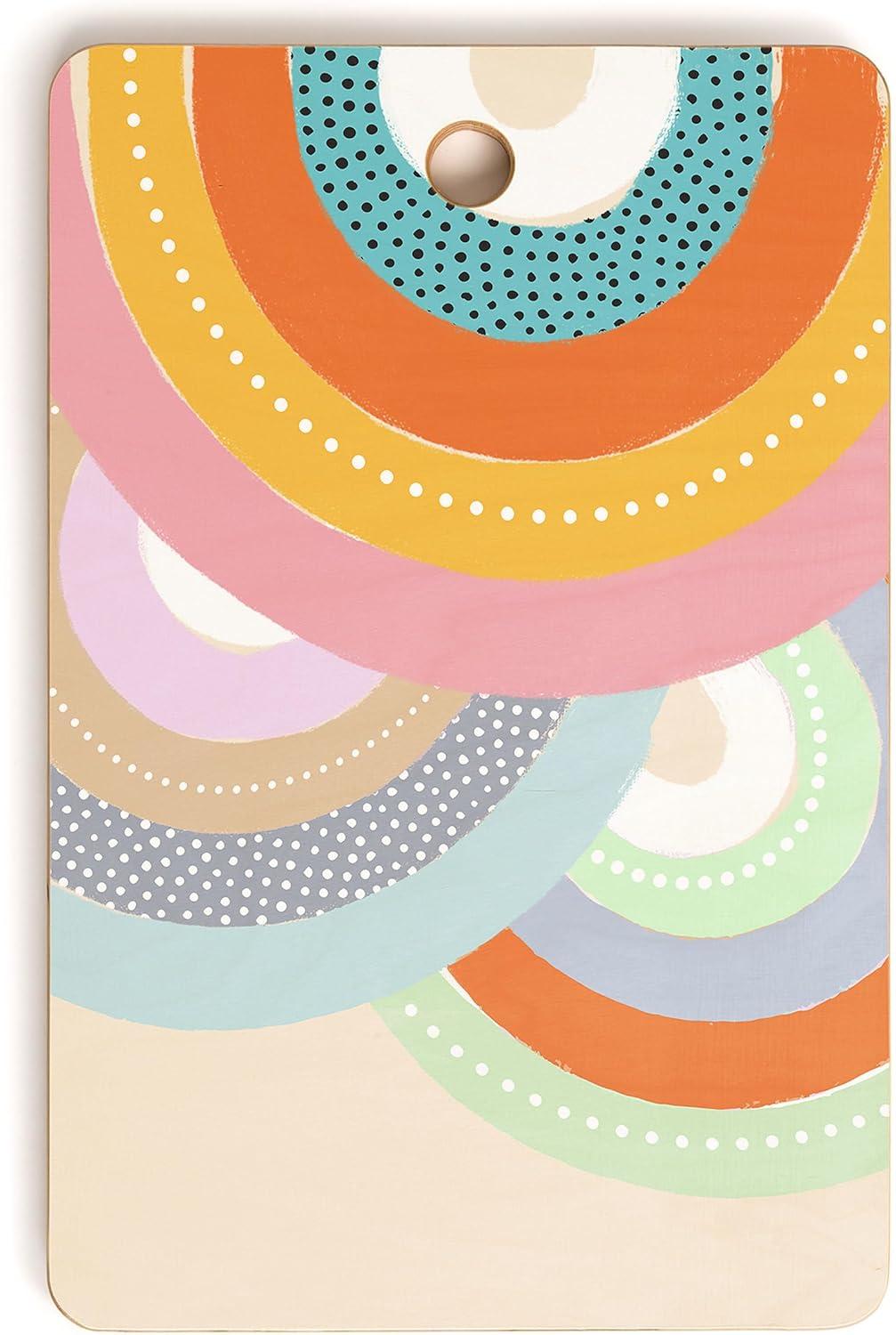 imageSociety6 Bamboo Cutting Board Kitchen Decor by Emanuela Carratoni Unique Cutting Boards for Kitchen 16 x 105 x 05 Moontime On The BeachRainbows And Polka Dots