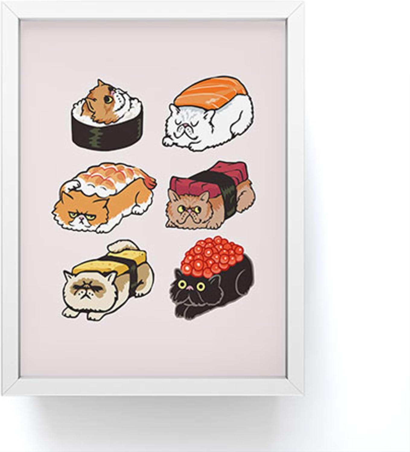 imageSociety6 Husky Yoga Framed Mini Art Print Wall Decor by Huebucket Framed SmallScale Work of Art with GalleryQuality Ink 3 x 4 White FrameWhite Frame