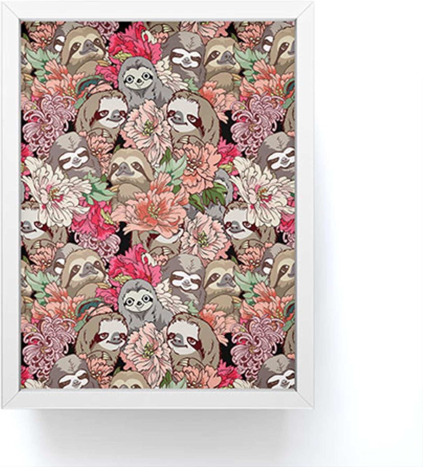 imageSociety6 Husky Yoga Framed Mini Art Print Wall Decor by Huebucket Framed SmallScale Work of Art with GalleryQuality Ink 3 x 4 White FrameWhite Frame