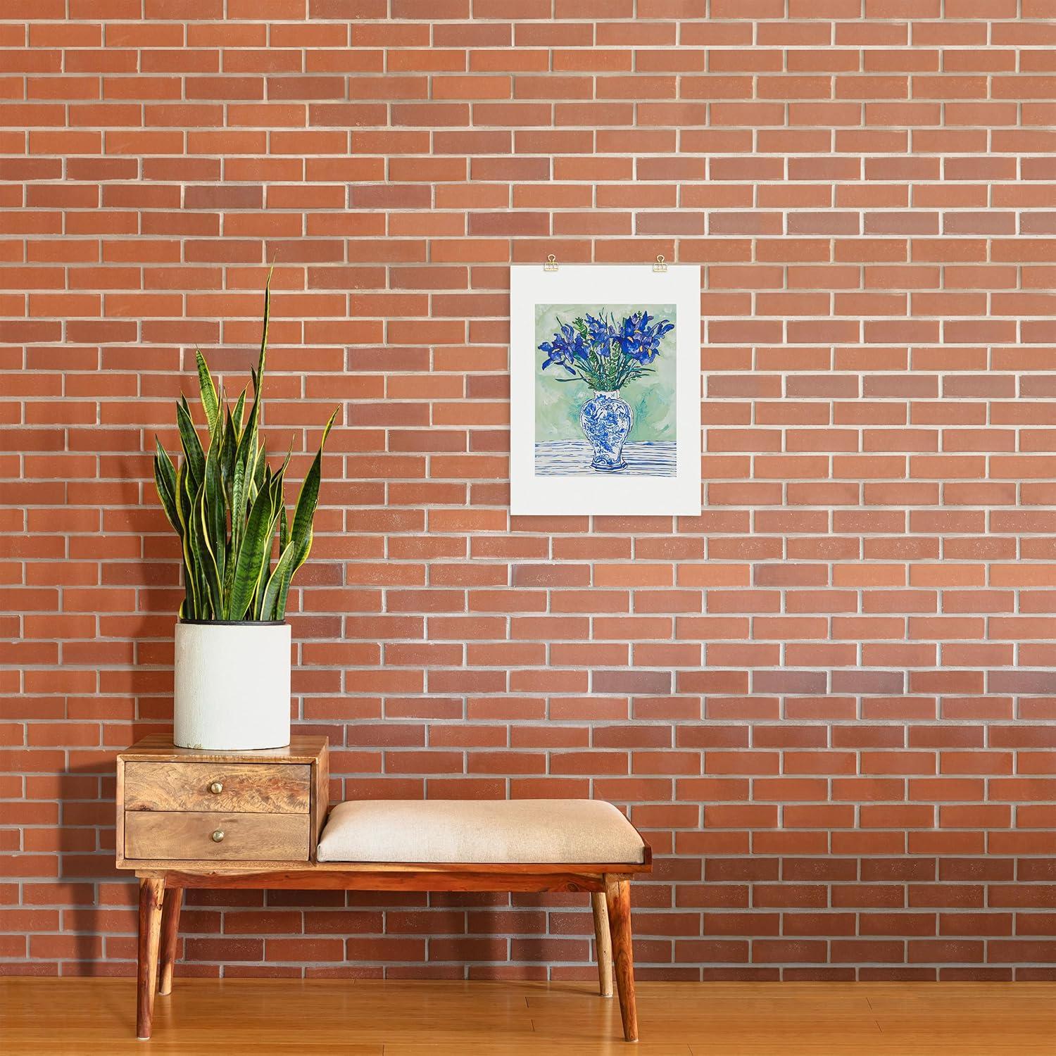 imageSociety6 Nautical Striped Vase of Flowers Art Print Wall Decor by Lara Lee Meintjes Custom Trimmed Modern Wall Art Prints for Framing 18 x 24Iris Bouquet in Chinoiserie Vase