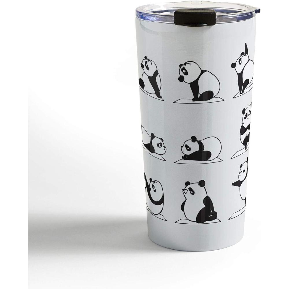 imageSociety6 69799trvlmg Huebucket Because Sloths Travel Mug 20oz MultiPanda Yoga