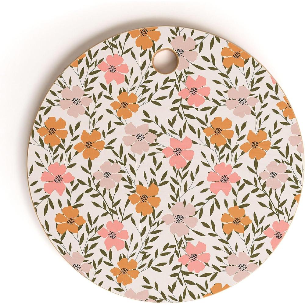 imageSociety6 Bamboo Cutting Board Kitchen Decor by Emanuela Carratoni  Unique Cutting Boards for Kitchen 16 x 105 x 05 Moontime On The Beach70s Floral Theme