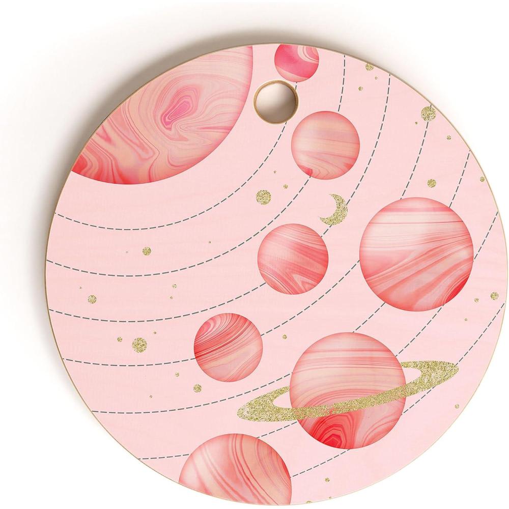 imageSociety6 Bamboo Cutting Board Kitchen Decor by Emanuela Carratoni  Unique Cutting Boards for Kitchen 16 x 105 x 05 Moontime On The BeachThe Pink Solar System