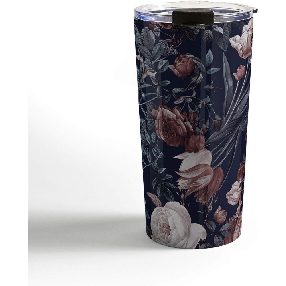 imageSociety6 Burcu Korkmazyurek Birds and Snakes Travel Mug 20oz Birds and SnakesNight Forest XXV