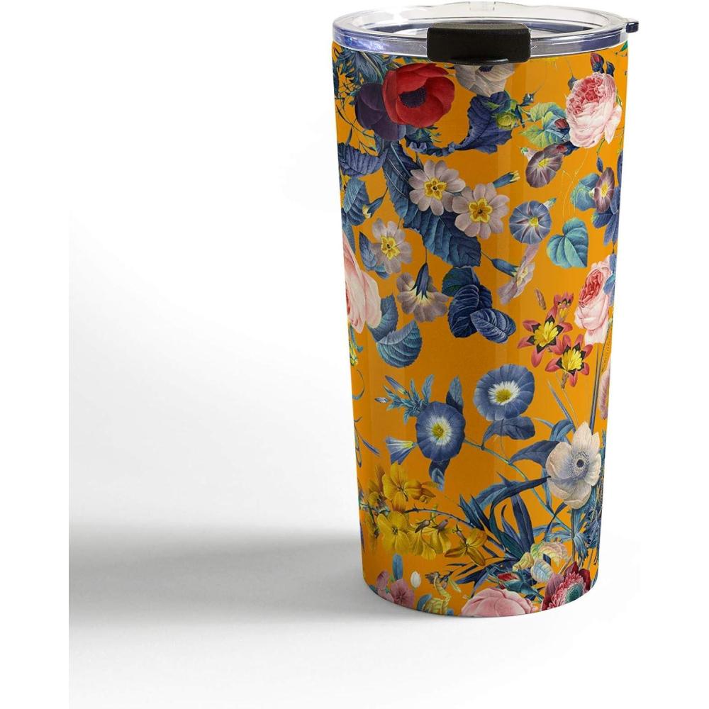 imageSociety6 Burcu Korkmazyurek Birds and Snakes Travel Mug 20oz Birds and SnakesSummer Botanical Garden IX