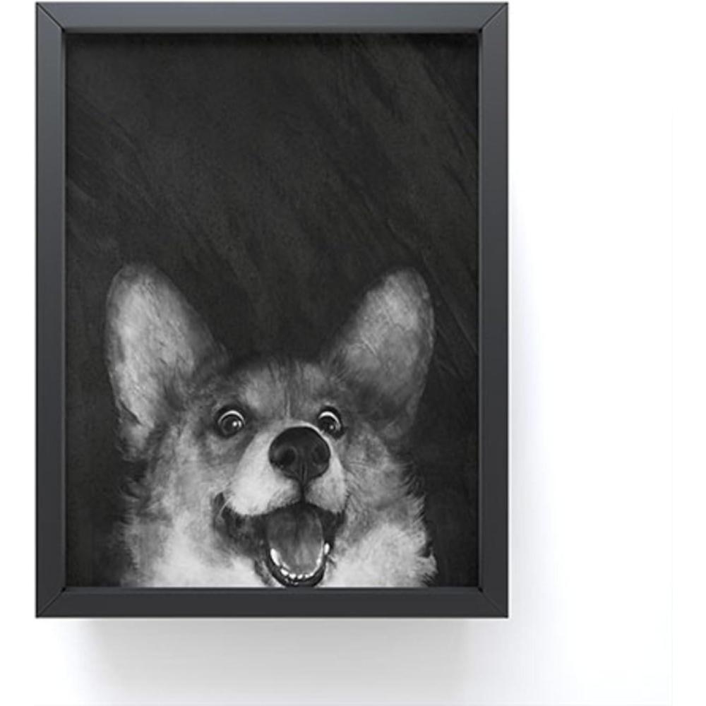 imageSociety6 Octopus Rainbow Framed Mini Art Print  Wall Decor by Laura Graves  Framed Small  Scale Work of Art with Gallery  Quality Ink 3 x 4 Light Maple FrameSausage Fox