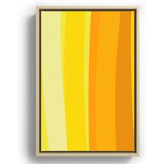 imageSociety6 Ombre Yellow Organic Stripes Canvas Print  Modern Wall Art by Apricot  Framed Canvas GalleryQuality Canvas with FadeResistant Ink 8 X 12 BlackMaple