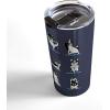 Society6 69799-trvlmg Huebucket Because Sloths Travel Mug, 20oz, Multi(Husky Yoga)