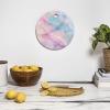 Society6 Bamboo Cutting Board- Kitchen Decor by Emanuela Carratoni – Unique Cutting Boards for Kitchen, 16″ x 10.5″ x 0.5″, Moontime On The Beach(Iridescent Marble)