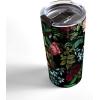 Society6 Burcu Korkmazyurek Birds and Snakes Travel Mug, 20oz, Birds and Snakes(Floral Jungle)