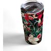 Society6 Burcu Korkmazyurek Birds and Snakes Travel Mug, 20oz, Birds and Snakes(Floral and Birds XIV)