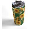Society6 Burcu Korkmazyurek Birds and Snakes Travel Mug, 20oz, Birds and Snakes(Helianthus Annuus)