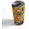 Society6 Burcu Korkmazyurek Birds and Snakes Travel Mug, 20oz, Birds and Snakes(Summer Botanical Garden IX)