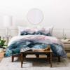 Society6 Elizabeth Karlson Blush and Payne’s Grey Flowing Abstract Painting Duvet Cover Set with Pillowcase(s), King, Agave Geometrics(Agave Geometrics)