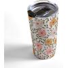 Society6 Emanuela Carratoni 70s Floral Theme Travel Mug, 20oz, 70s Floral Theme(70s Floral Theme)