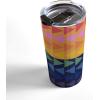 Society6 June Journal Abstract Organic Stripes Travel Mug, 20oz, Abstract Organic Stripes(Day and Night Rainbow)