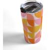 Society6 June Journal Abstract Organic Stripes Travel Mug, 20oz, Abstract Organic Stripes(Mid Century Mod Geometry)