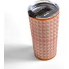 Society6 June Journal Abstract Organic Stripes Travel Mug, 20oz, Abstract Organic Stripes(Pink and Orange Triangles)