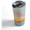 Society6 June Journal Abstract Organic Stripes Travel Mug, 20oz, Abstract Organic Stripes(Retro Abstract Geometric)