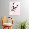 Society6 Llama Waves in Pink Wall Art – Wall Decor by Big Nose Work – Smooth Gloss Paper, 18″ x 24″(3D Glasses Llama)