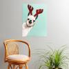Society6 Llama Waves in Pink Wall Art – Wall Decor by Big Nose Work – Smooth Gloss Paper, 18″ x 24″(Llama Reindeer Green)