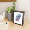 Society6 Octopus Rainbow Framed Mini Art Print – Wall Decor by Laura Graves – Framed, Small – Scale Work of Art with Gallery – Quality Ink, 3” x 4”, Light Maple Frame(Octopus Rainbow)
