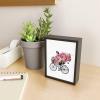 Society6 Octopus Rainbow Framed Mini Art Print – Wall Decor by Laura Graves – Framed, Small – Scale Work of Art with Gallery – Quality Ink, 3” x 4”, Light Maple Frame(Floral Bicycle)