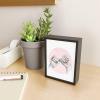Society6 Octopus Rainbow Framed Mini Art Print – Wall Decor by Laura Graves – Framed, Small – Scale Work of Art with Gallery – Quality Ink, 3” x 4”, Light Maple Frame(Pinky Swear Hand Study)