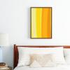 Society6 Ombre Yellow Organic Stripes Canvas Print – Modern Wall Art by Apricot – Framed Canvas, Gallery-Quality Canvas with Fade-Resistant Ink, 8 X 12, Black(Walnut)