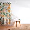 Society6 Shower Curtain – Bathroom Decor by Alison Janssen – Extra Long Fabric Shower Curtains for Bathroom, 72″ x 69″, Flower Stand – Blue(Spring Clementines)