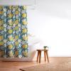 Society6 Shower Curtain – Bathroom Decor by Alison Janssen – Extra Long Fabric Shower Curtains for Bathroom, 72″ x 69″, Flower Stand – Blue(Tropical Hibiscus)