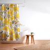 Society6 Shower Curtain – Bathroom Decor by Alison Janssen – Extra Long Fabric Shower Curtains for Bathroom, 72″ x 69″, Flower Stand – Blue(Yellow Roaming Wildflowers)