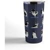 Society6 69799-trvlmg Huebucket Because Sloths Travel Mug, 20oz, Multi(Husky Yoga)
